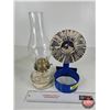 Image 8 : Bracket Oil Lamp w/Reflector & Rayo Burner (Measures w/Chimney : 13"h)