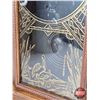 Image 11 : Gingerbread Clock Wooden Case w/Design Glass Door & Ringer Coil (Measures : 22"H x 15"W x 4-1/2"D)