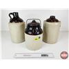 Image 1 : Stoneware Trio : Jugs (2) & Pickle Crock (Tallest Measures : 13"H)