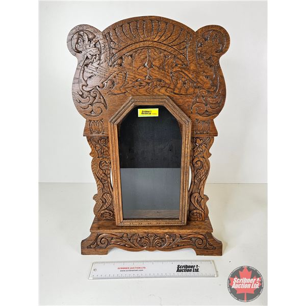 Gingerbread Clock Wooden Case w/Glass Door (Measures : 23"H x 15-1/4"W x 4-1/2"D)