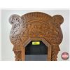 Image 2 : Gingerbread Clock Wooden Case w/Glass Door (Measures : 23"H x 15-1/4"W x 4-1/2"D)