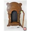 Image 3 : Gingerbread Clock Wooden Case w/Glass Door (Measures : 23"H x 15-1/4"W x 4-1/2"D)