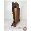 Image 6 : Gingerbread Clock Wooden Case w/Glass Door (Measures : 23"H x 15-1/4"W x 4-1/2"D)