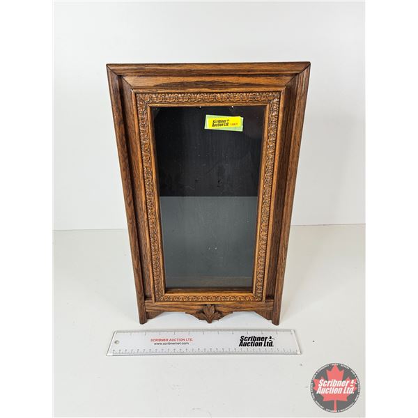 Wood Clock Case w/Glass Door (Measures : 17"H x 10"W x 4"D)