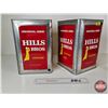 Image 2 : Hills Bros. Coffee Tins (2) (Each Measures : 13-3/4"H x 9-1/4"W x 9-1/4"D)