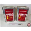 Image 3 : Hills Bros. Coffee Tins (2) (Each Measures : 13-3/4"H x 9-1/4"W x 9-1/4"D)