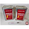 Image 4 : Hills Bros. Coffee Tins (2) (Each Measures : 13-3/4"H x 9-1/4"W x 9-1/4"D)