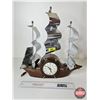 Image 1 : Vintage Ship Clock : Made by Gibraltar Mfg. (Tested Not Working) (Measures : 17"H)