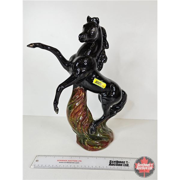 Ceramic Horse Statue (Measures : 16-1/2"H)