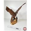 Image 6 : Wood Carved Eagle Statue (Note : Wings Removable for Shipping) (Measures : 2-1/4"H x 29-1/4"W x 10"D