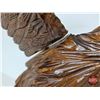 Image 7 : Wood Carved Eagle Statue (Note : Wings Removable for Shipping) (Measures : 2-1/4"H x 29-1/4"W x 10"D