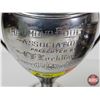 Image 6 : Group: - Silver Plated Trophy Cup : "Richmond Poultry Best Display" (10"H) - Brass & Copper Jardinie