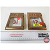 Image 2 : Post Office Box Doors w/Bevelled Glass Doors (2) : (No Keys) (Measures : 5-1/2"H x 4"W)