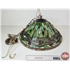 Image 1 : Stain Glass Hanging Lamp Shade : Dragonfly Motif (Measures : 20"Dia)