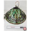 Image 2 : Stain Glass Hanging Lamp Shade : Dragonfly Motif (Measures : 20"Dia)