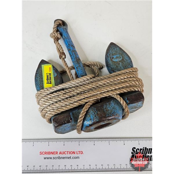 Vintage 5 lb Anchor : Leckie  (Measures : 9"H x 7"W)
