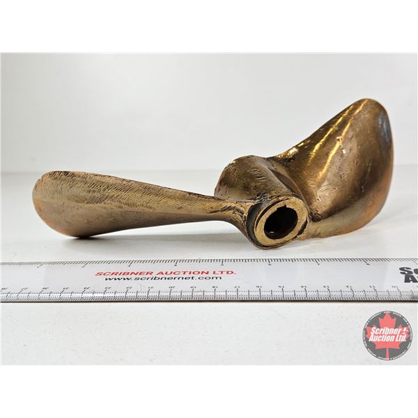 Antique Brass Boat Propeller : Bryant & Berry Co. (Measures 11"L)