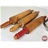 Image 5 : Vintage Baking/Kitchen Utensils : Rolling Pins ; Flour Sifter ; Pastry Cutter ; etc