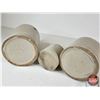 Image 6 : Stoneware Trio : Jugs (2) & Pickle Crock (Tallest Jug Measures : 12"H)