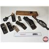 Image 1 : Variety of Antique Wood Plane Frames , Handles & Blades , etc.