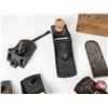 Image 9 : Variety of Antique Wood Plane Frames , Handles & Blades , etc.