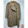 Image 1 : Canadian Army Post War "Great Coat" : (Size Unknown)  (Note : Coat Has Been Hemmed on Bottom)