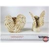 Image 3 : Cherub Angel Statues (2) : Sleeping Angel & Seated Angel (Tallest Measures : 6"H)