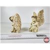 Image 4 : Cherub Angel Statues (2) : Sleeping Angel & Seated Angel (Tallest Measures : 6"H)