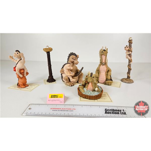 THE WORLD OF KRYSTONIA Figurines w/Swarovski Crystal (6): Panton International Stoke-On-Trent Englan
