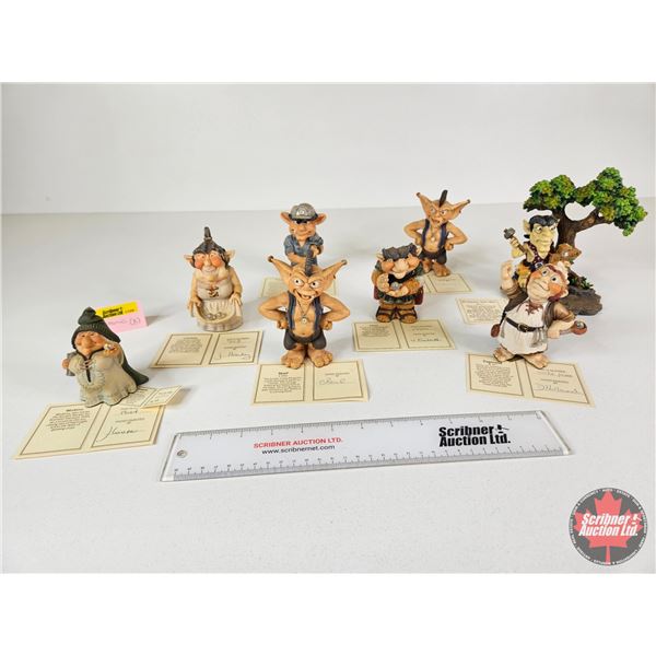 THE WORLD OF KRYSTONIA Figurines w/Swarovski Crystal (8): Panton International Stoke-On-Trent Englan
