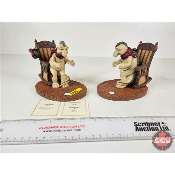 THE WORLD OF KRYSTONIA Figurines w/Swarovski Crystal (2) : Come To Me #513  Precious Art Inc. (Hand 
