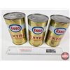 Image 3 : ESSO EXTRA Multigrade Motor Oil Cans (3) (Full) (All Measure : 6-1/2"H x 4"Dia)