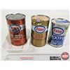 Image 1 : ESSO OIL CAN COMBO (3) : (All Full) - EXTRA Multigrade 5W-30 (Measures : 6-1/2" x 4"Dia) - Automatic
