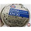 Image 7 : ESSO OIL CAN COMBO (3) : (All Full) - EXTRA Multigrade 5W-30 (Measures : 6-1/2" x 4"Dia) - Automatic