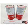 Image 2 : IH Engine Oil Cans (2) : Low Ash (Both Measures : 6-1/2"H x 4"Dia)