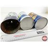 Image 6 : TEXACO OIL CANS (3) : Havoline (All Measure : 6-1/2"H x 4"Dia)