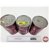 Image 4 : ESSO OIL CANS (3) : Essolube HD (All Full) (All Measure : 6-1/2"H x 4"Dia)