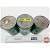 Image 4 : ESSO OIL CANS (3) : (All Full) - Essolube HDX (Measures : 6-1/2"H x 4"Dia) - Essolube HDX Plus (2) (