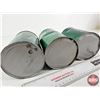 Image 5 : ESSO OIL CANS (3) : (All Full) - Essolube HDX (Measures : 6-1/2"H x 4"Dia) - Essolube HDX Plus (2) (