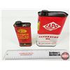 Image 1 : COMBO (2) :  - CAPO Separator Oil Tin (Full) - CIL Cleaner and Polish Tin (CAPO Measures : 6-3/4"H x