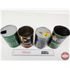 Image 4 : ESSO OIL CANS (4) : - Essolube G - Essolube HDX - Uniflo - Essolube HDX Plus (Tallest Measures : 6-1