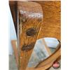 Image 5 : Oak T-Back Dining Room Chairs w/Upholstered Seats (3)  (Each Measures : 37-1/2"H x 18"W x 18"D)
