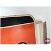 Image 5 : Single-Sided 7 UP Sign (Metal) : Curved & Corrugated (Mounting Brackets on Back) (Measures : 28"H x 