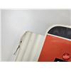 Image 7 : Single-Sided 7 UP Sign (Metal) : Curved & Corrugated (Mounting Brackets on Back) (Measures : 28"H x 
