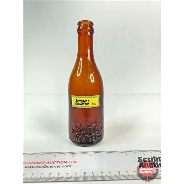 Pepsi-Cola Brown Bottle : Embossed : (c. 1900's - 1910's) "New Bern" (Measures : 8"H)