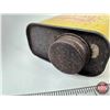 Image 8 : Indian Top - Lube Oil Tin : (FULL) (Made By Indian Motorcycle Company) (Measures : 5"H x 3"W x 1-1/2