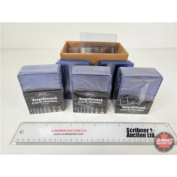 Collector Card Plastic Sleeves (Variety Sizes) (3 Pkgs Unopened of 3"x 4" Topload Card Holders)