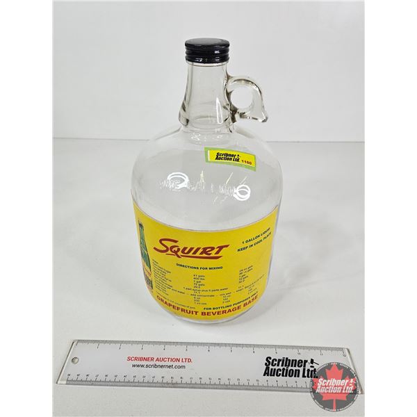 Squirt Fountain Syrup Bottle : (1 Gallon) (Measures 12"H)