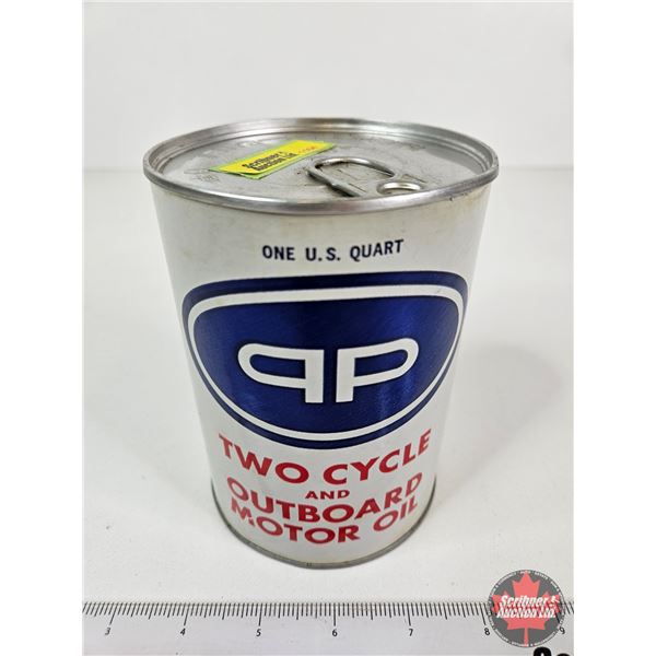 PP Two Cycle and Outboard Motor Oil Can (Cardboard) (Measures : 5-1/2"H x 4"Dia)