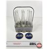 Image 1 : Vintage Pepsi-Cola 6 Bottle Stadium Carrier : (Double Dot) : - c/w Pepsi-Cola Bottles (Embossed) (6)